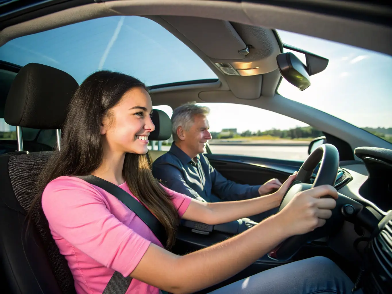 A photo of women participating in a driving workshop, with instructors providing guidance, highlighting the Skill Development Programs offered by RTF.